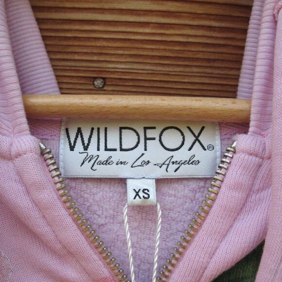 NWT Wildfox Theo Rose Stripe Hoodie Jacket - Picture 8 of 8